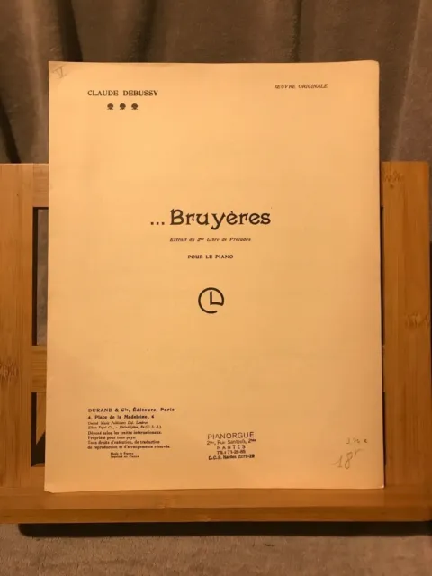 Debussy Bruyères des Préludes livre 2 partition piano éditions Durand