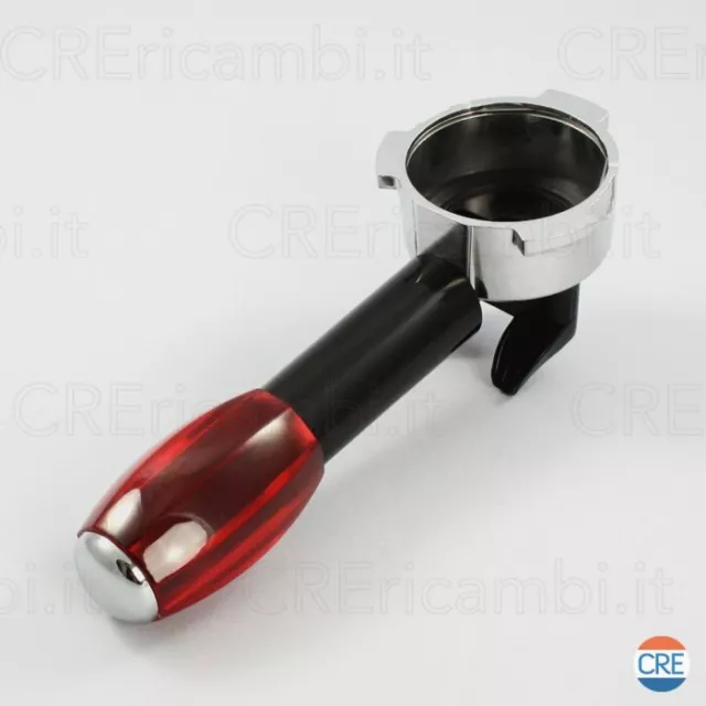 Portafiltro Rosso Trasparente Alluminio Originale Macchina Caffè Mokona BIALETTI