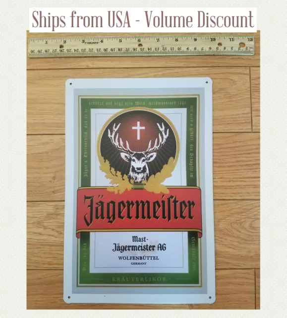 Jagermeister Sign Jager Sign Jager Metal Sign Jager Tin Sign Jagermeister Art