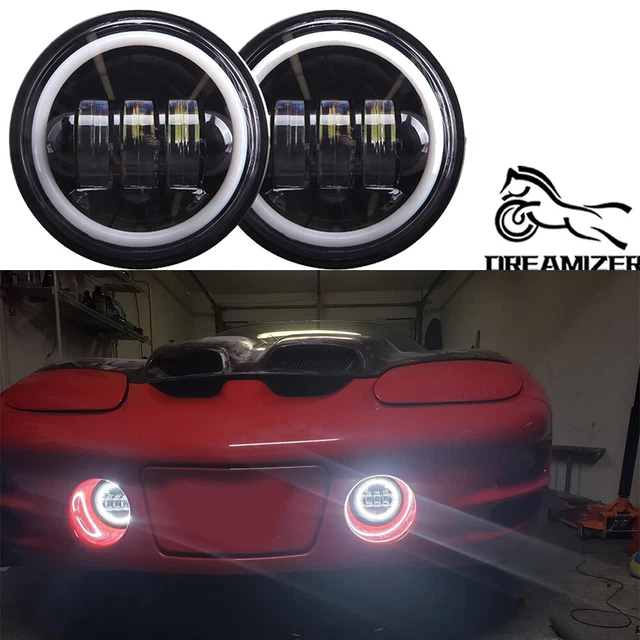 4.5" LED Spot Passing Fog Lights Lamp For Pontiac Firebird Trans Am 1993-2002