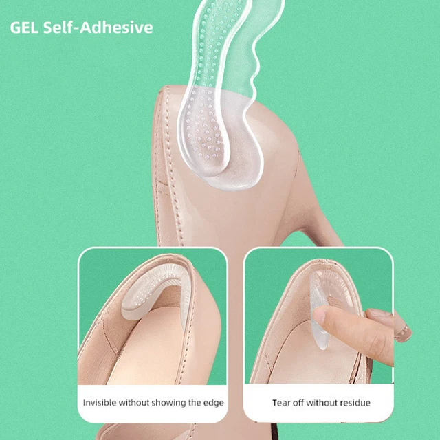 2 piezas Empuñadura de talón Gel Protección del talón Mujeres Zapatos Grandes Inserto Protector Empuñadura Suave