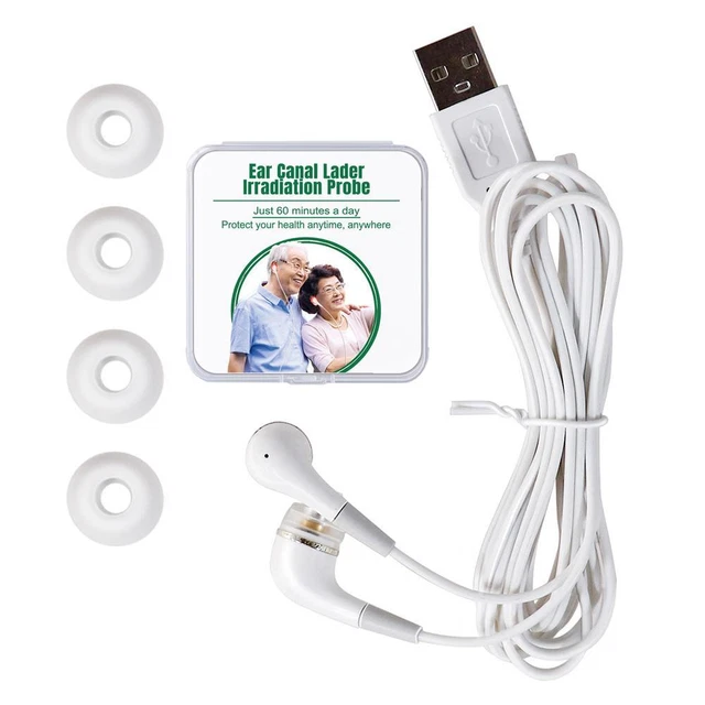 Tinnitus Ear Therapy LLLT Irradiation Physiotherapy Otitis Earplug E2R2