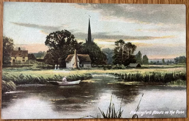 Hemingford Abbots  on the River Great Ouse Huntingdon L&Co Vintage Postcard