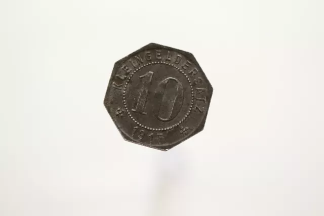 Germany War Money Token 10 Pfennig 1917 Tübingen Iron B19 #T1964