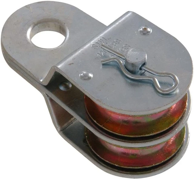 852494 Double Sheave Fixed Pulley (1-1/2"), Gray