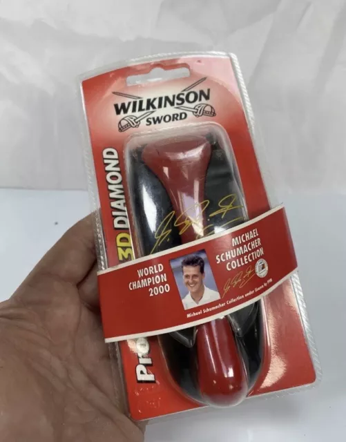 Rasoio vintage Wilkinson spada 3D diamante Michael Schumacher rasoio chic NOS F1 3