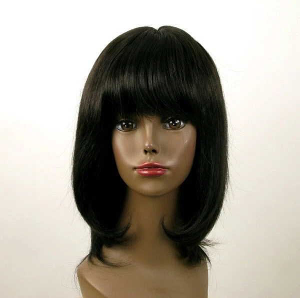 Perruque Afro Femme 100% Cheveux Naturels Mi-longs - Châtain, Référence JACKIE 01/6, Bonnet Moyen | Neuf étiqueté