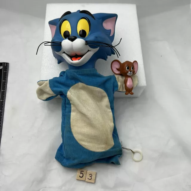 1965 TOM AND Jerry Puppet Pull String Toy Mattel Talking Box does not ...