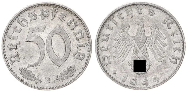 Drittes Reich 50 Pfennig 1944 B vz 105049