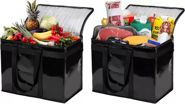 NZ Home Professional XL Insulated Reusable Grocery Bags (2 Pack)