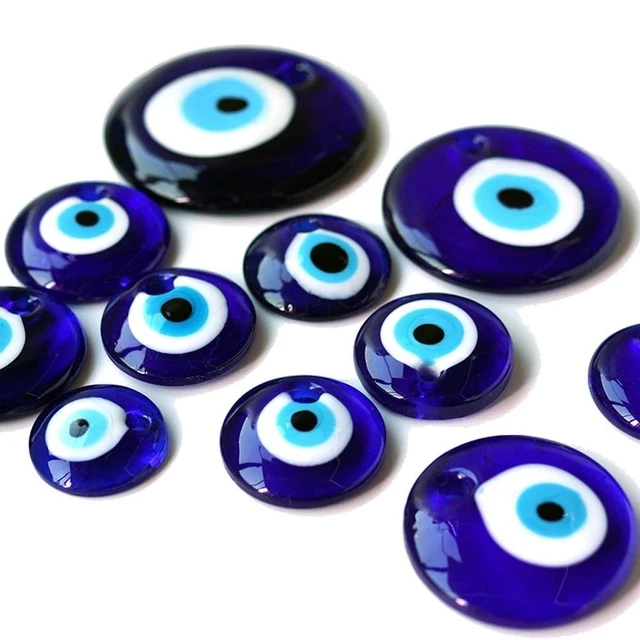 UK 25/30/40/60MM EVIL Eye Charms Jewelry Accessories Classic Blue Eye ...