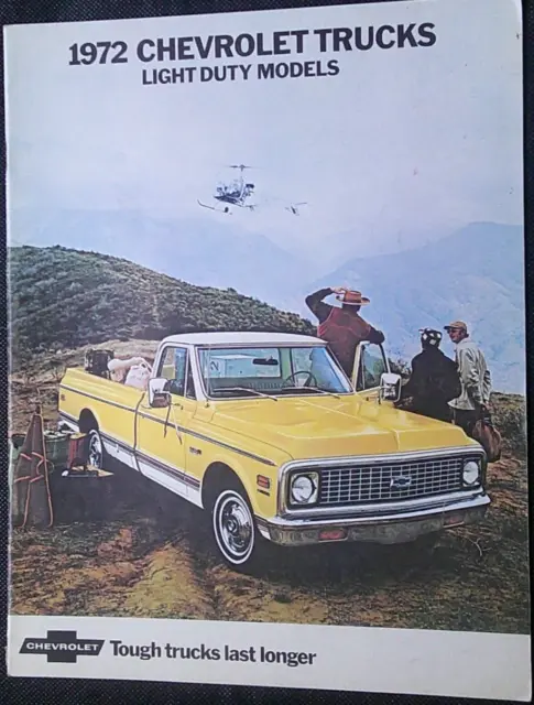 1972 Chevy LIGHT DUTY Trucks  Auto Dealer  Sales Brochure