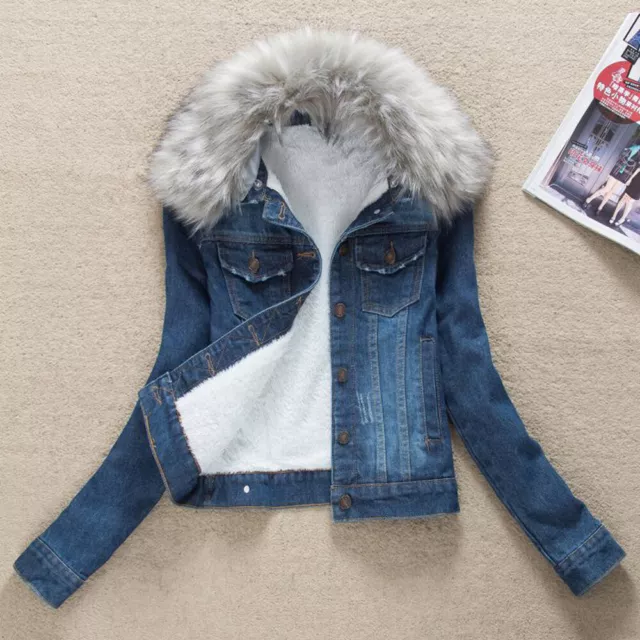 Giacca jeans sales pelo donna