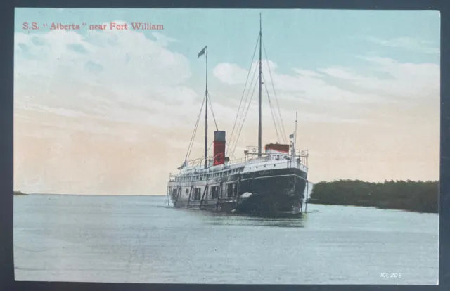 Mint Color Picture Postcard SS Alberta Near Fort William