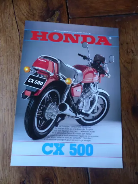 Prospectus Catalogue Brochure Moto : HONDA  CX 500 de 1981