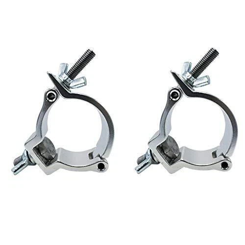 Stage Light Clamp Fit 2 inch 48-51mm OD Tubing Pipe Aluminum Mounting (2 PACK)