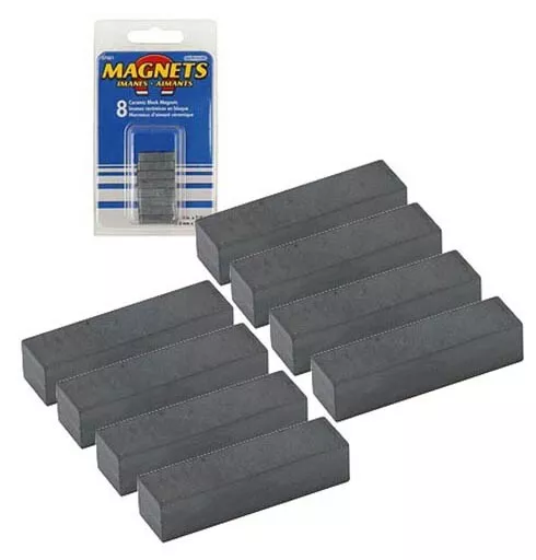 8 starke Magnete, rechteckige Form, Blockmagnet, Magnet, Keramikmagnet, Keramik