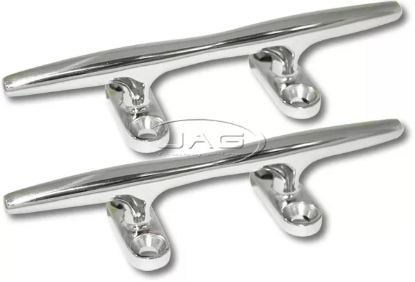 2 x 4" 100mm 316 STAINLESS STEEL MARINE GRADE SLIMLINE BAR ROP CLEAT- Boat/Yacht 2