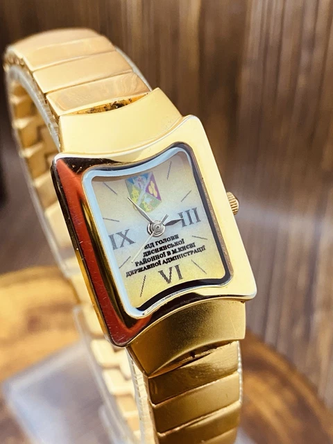 Montre femme vintage Clyda CY100 plaqué or 18K Ai17 - Montres & Bijoux