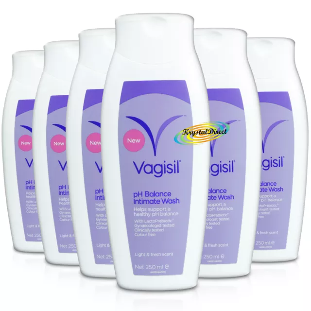 6x Vagisil pH Balance Daily Feminine Hygiene Intimate Wash 250ml