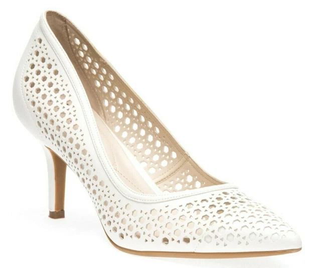 Alfani Step 'N Flex Jennah Perforated Comfort Pumps Off-White Size 9.5 545162
