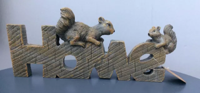 Woodland Home Plaque New Freestanding Squirrel