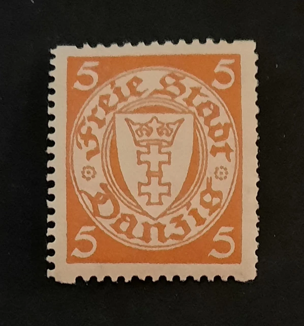 Danzig Wappen im Oval (I) Rollenmarke 5Pf 1935 Mi-Nr. 193 D, Beschreibung lesen!
