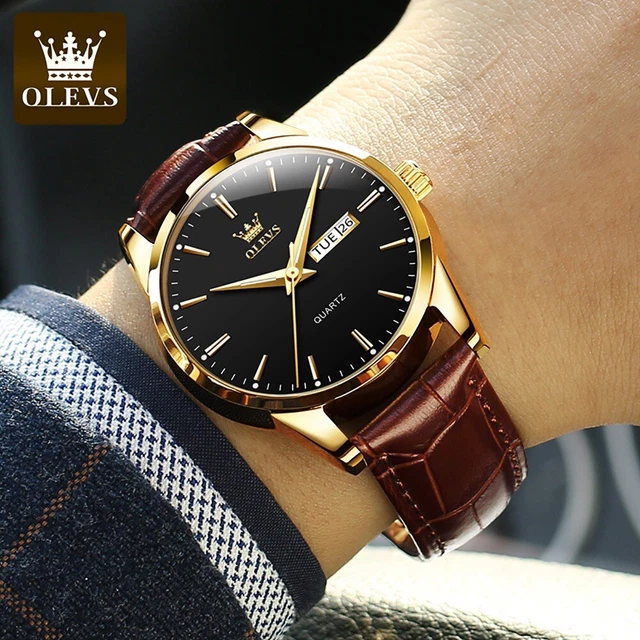 Men’s Mechanical Watch Automatic Silver Gold White Dial Swiss Date Leather New Men’s Mechanical Watch Automatic Silver Gold White Dial Swiss Date Leather New