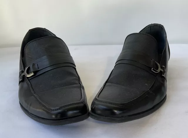 STEVE MADDEN MEN’S Dress Loafer Shoes Black Slip On Size 12...SD $12.00 ...