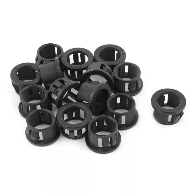 15 piezas Negro manguera arnés de encaje ojal buje conectores 12 mm de diámetro