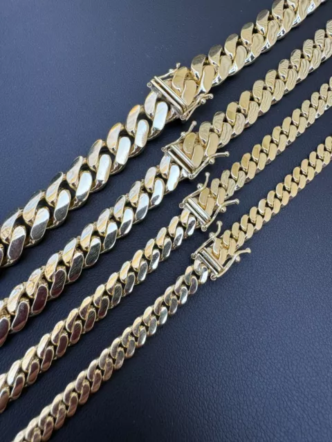 HANDMADE TIGHT LINK Solid 10k Gold Miami Cuban Link Chain Or Bracelet ...