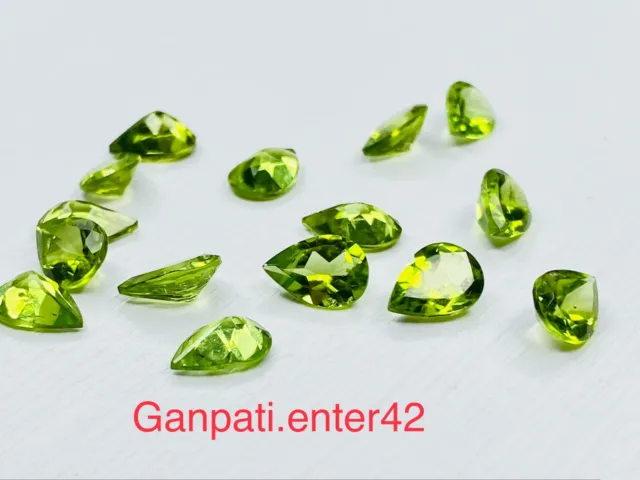 Natural Peridot Faceted Pear Cut 7x5 MM Calibrated Size Loose Gemstone E