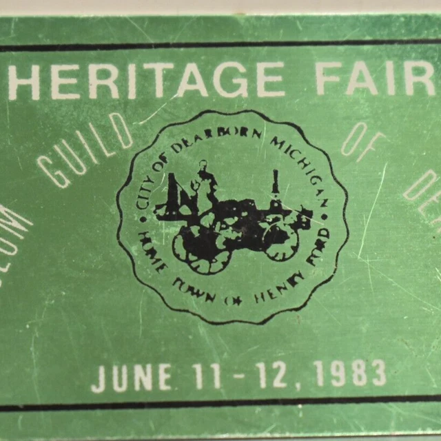 1983 HERITAGE FAIR Museum Guild Car Show Swap Meet Club Dearborn