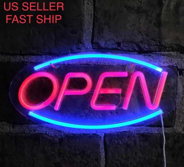 LED Neon Display Open Commercial/Business Sign Shop Advertising Wall Lamp OPEN