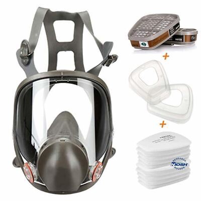 15 in 1 Full Face Facepiece Respirator Gas Mask For 6800 Painting Spraying USA
