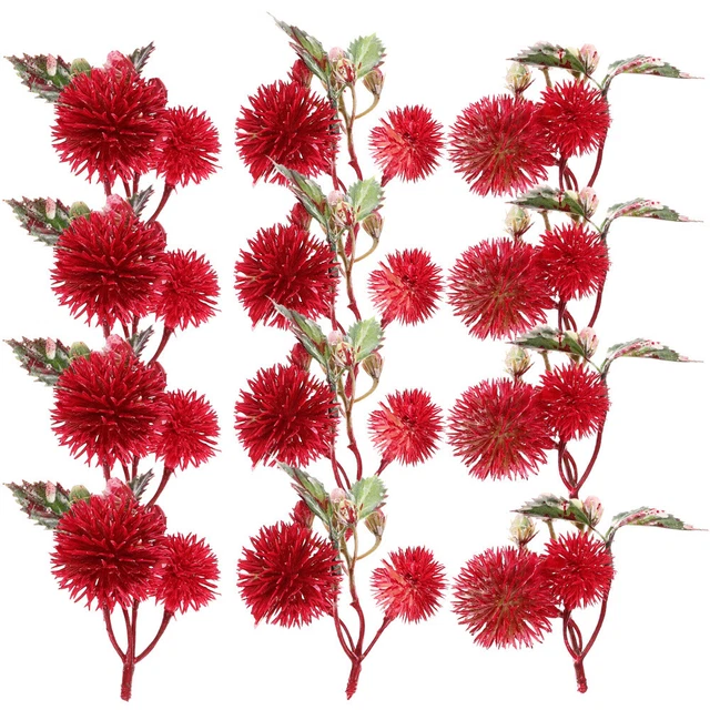 12 piezas Simuladas Flores De Plástico Artificial Mesa De Comedor Decoración Corona