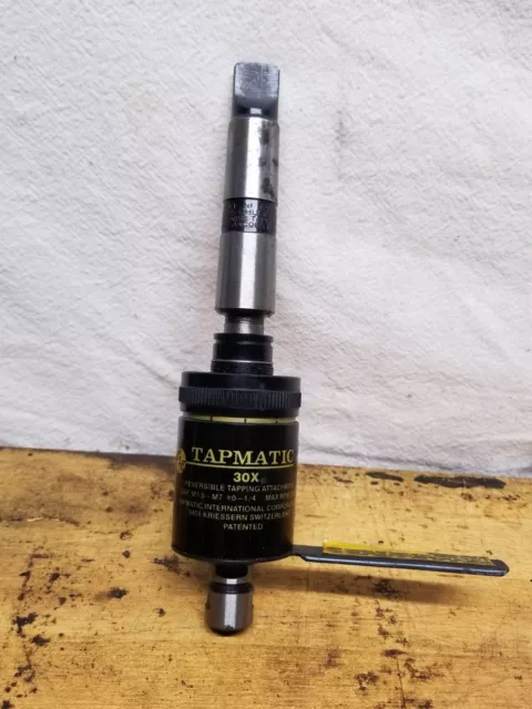 Tapmatic 30X Reversible Tapping Head Attachment 0-1/4" M1.4-M6 No. 3 Morse Arbor