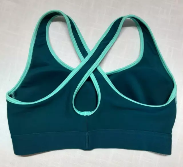 UNDER ARMOUR Sports Bra Womens Size Small Active Compression Padded Green 3