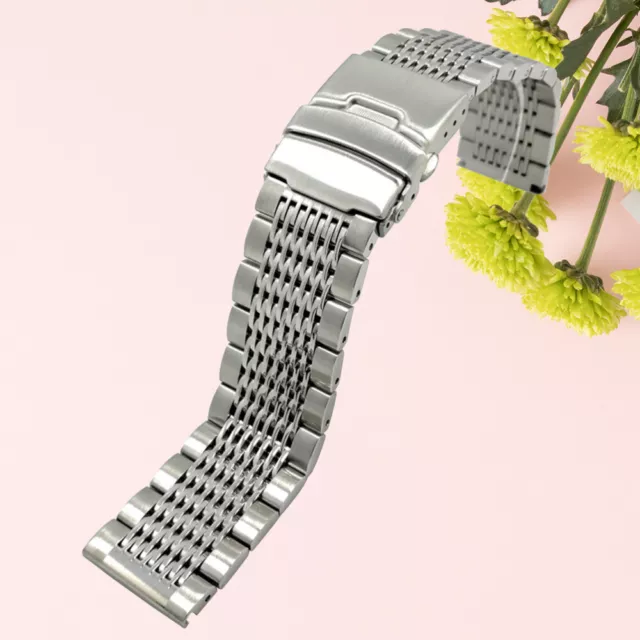 20 Mm Multi-bead Strap Stainless Steel Watch Band Men Straps