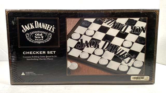 JACK DANIELS OLD No. 7 Checker Set Board Game Checkers 2004 NEW ...