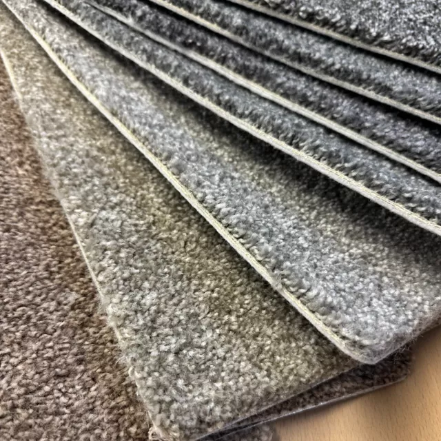 Carpet Grey Carpets Luxury Saxony 14mm Soft £9.99 Flecked Carpet Bedroom 4m wide 2