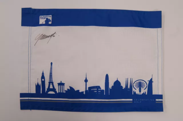 Colin MONTGOMERIE SIGNED Autograph RYDER CUP AFTAL COA European Tour GOLF Flag