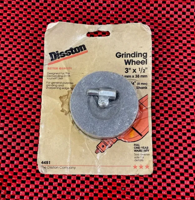 DISSTON GRINDING WHEEL NEW 4451  3” X  1/2” MADE IN USA 1/4” Shank  N2