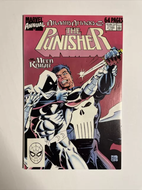 Punisher Annual #2 (1989) 9.4 NM Marvel Key Issue Moon Knight Fight High Grade