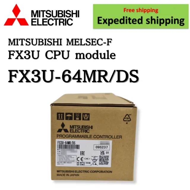 MITSUBISHI FX3U-64MR/DS PLC UNIT Controller module New in box from Japan F/S