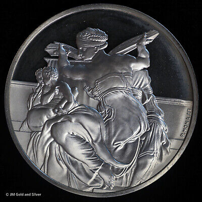 1971 .925 Silver Franklin Mint Medal | Michelangelo The Libyan Sibyl