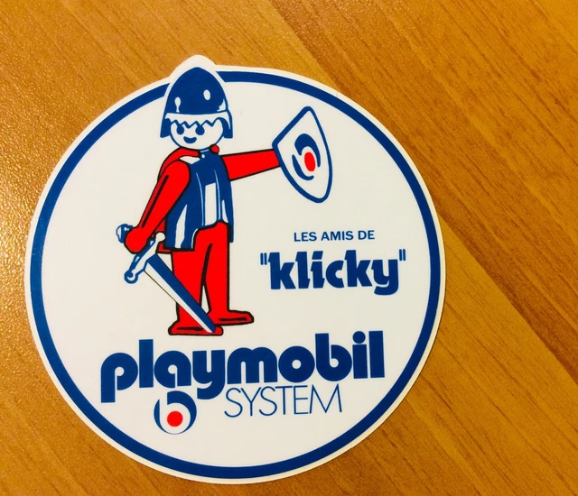 Lot De 4 Autocollants Vintage Playmobil – Stickers Klicky – Thème Western
