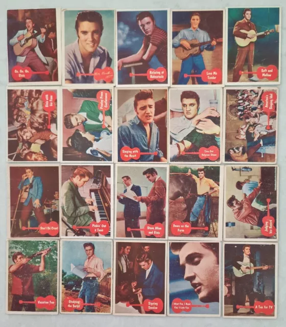 Mega Rare 1956 Elvis Presley Trading Cards complete vintage 66 card set