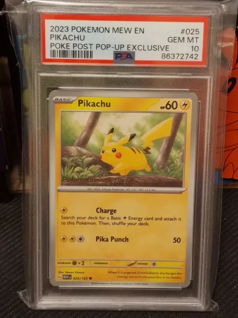 PSA 10 Pikachu Pokemon Together Promo 151 Poke Post Stamp