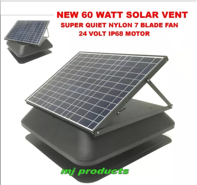 Solar roof vent, exhaust fan, ventilator, extractor, ventilation, 60 watt sol...